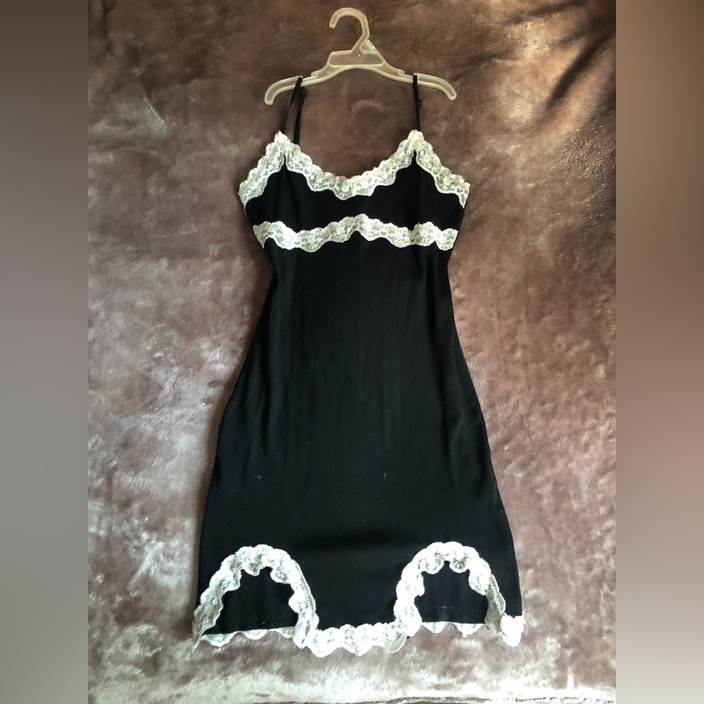 Black mini dress